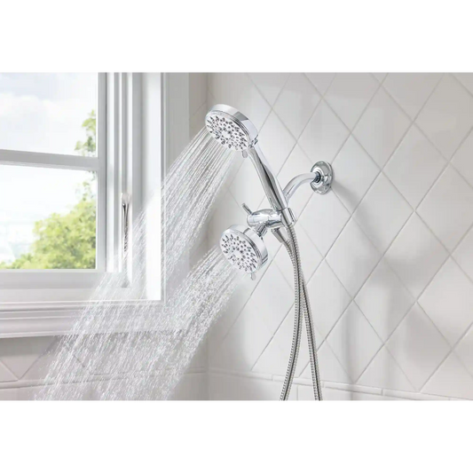 Ignite Five-Function 3 3/4" Diameter Standard Spray Head with Handheld Shower