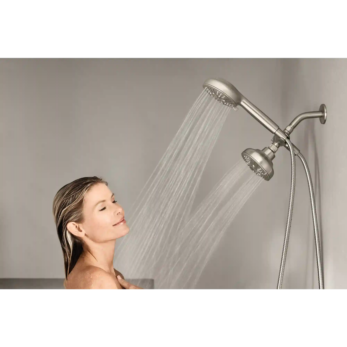 Hydro Energetix Eight-Function 4.75" Diameter Spray Head Standard with Handshower