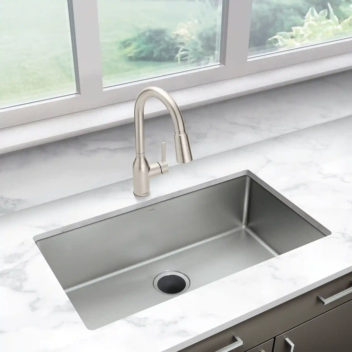 Kenadi 33"x22" Steel 18 Gauge Single Bowl Dual Mount Sink