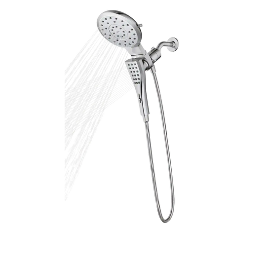 Verso 7" Eco-Performance Round Dual Head Combination Shower with Infiniti Dial In