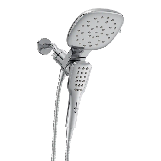 Verso 7" Eco-Performance Square Dual Head Combination Shower with Infiniti Dial In