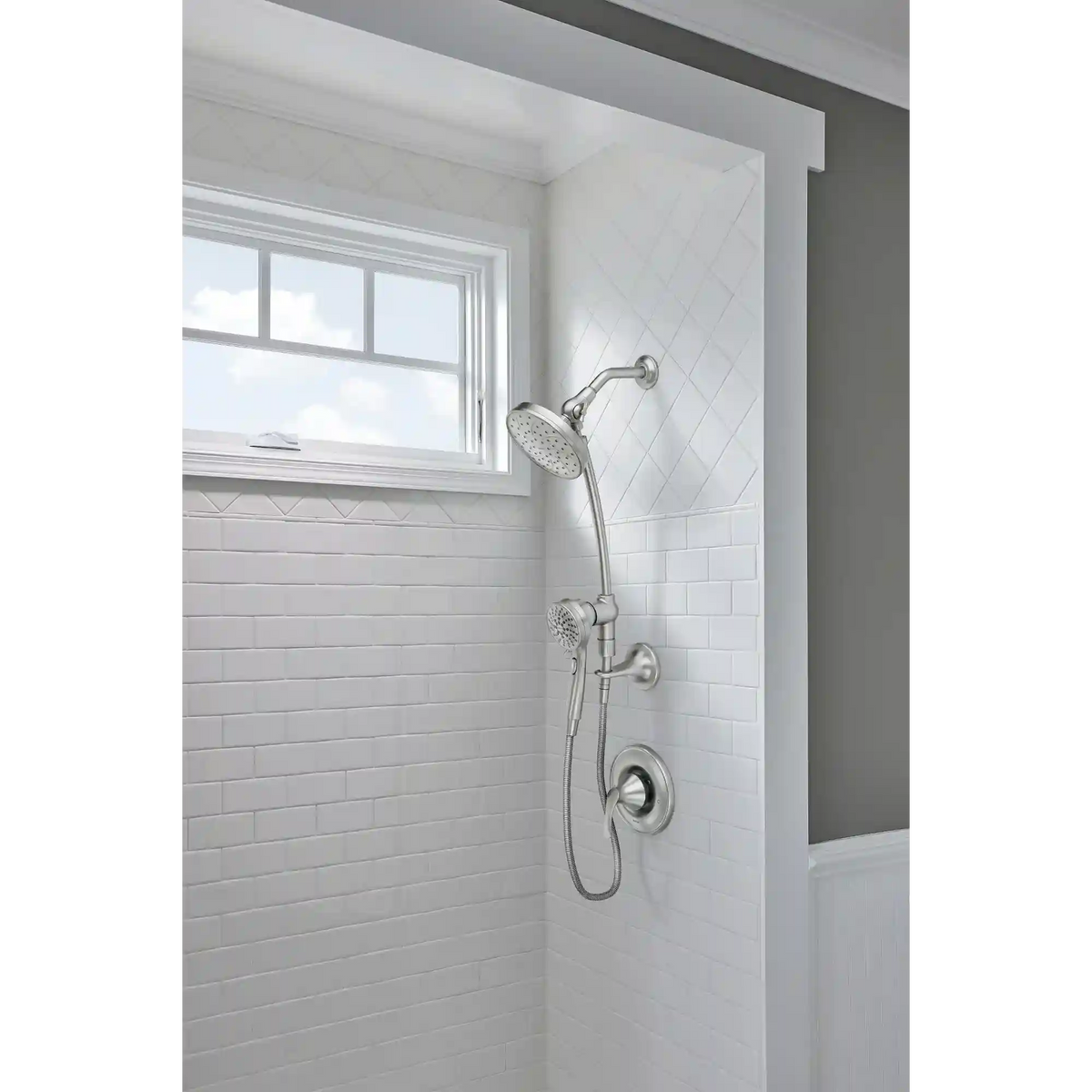 Attract Six-Function 3.75" Diameter Spray Head Standard with Handshower