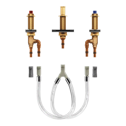 M-Pact Two Handle Roman Tub Valve 10" - 24" Center 1/2" Cpvc Crimp Ring Pex Connection