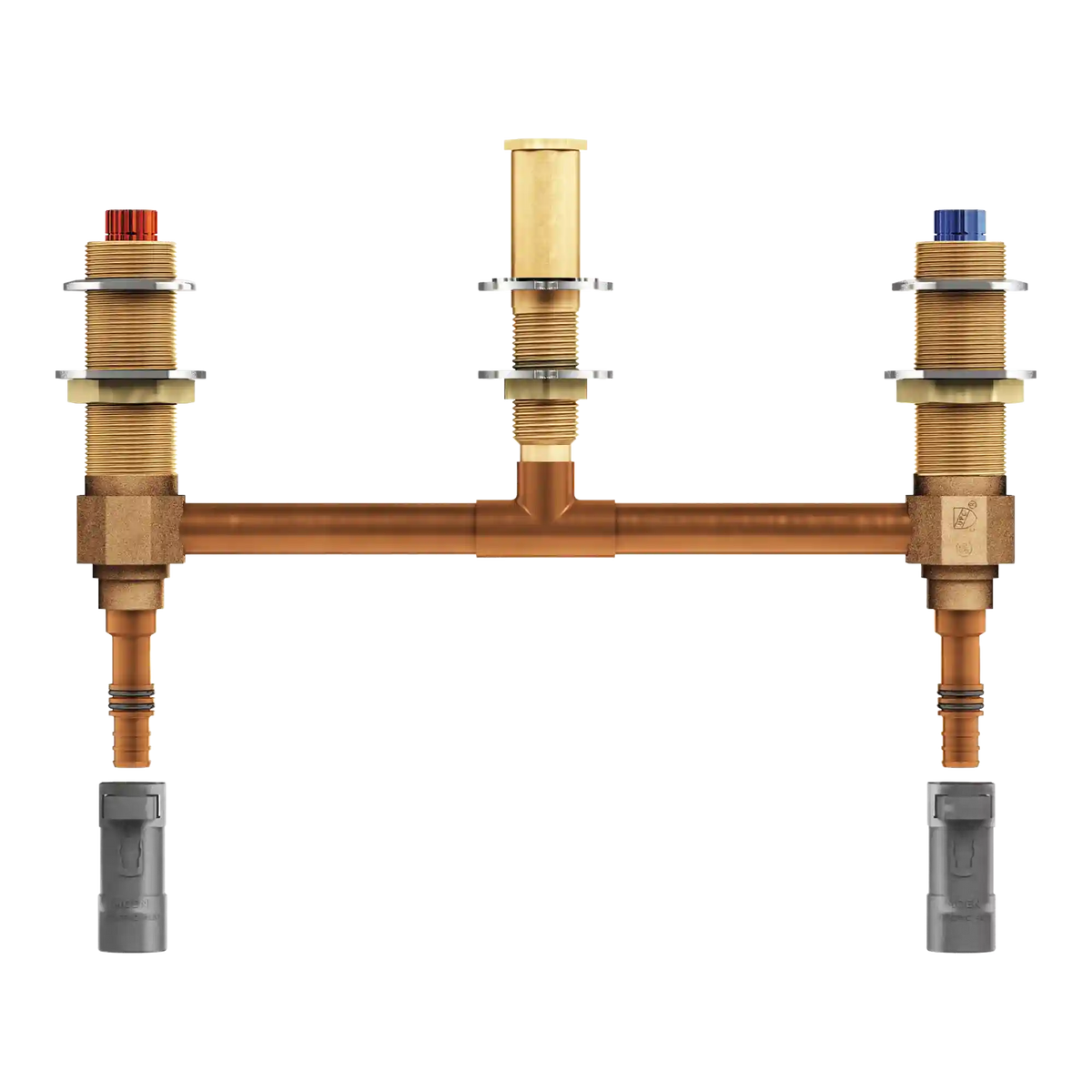 M-Pact Two Handle Roman Tub Valve 10" Centers 1/2" Pex with 1/2" Cpvc Adapters