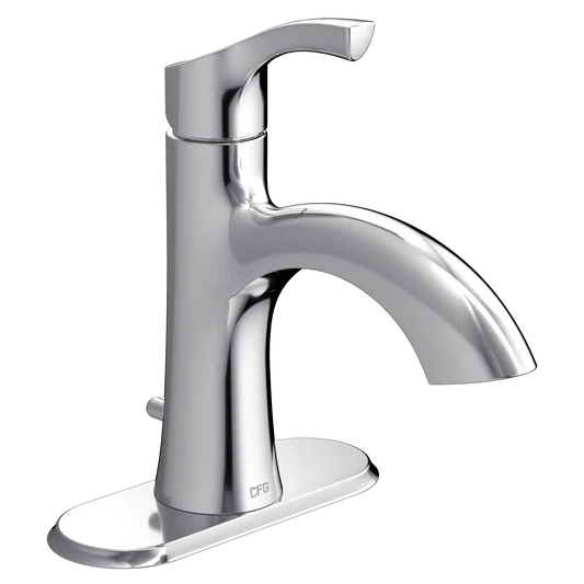Ash Chrome one-handle low arc bathroom faucet