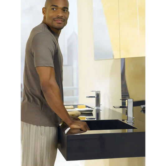 90 Degree One-Handle Low Arc Bathroom Faucet