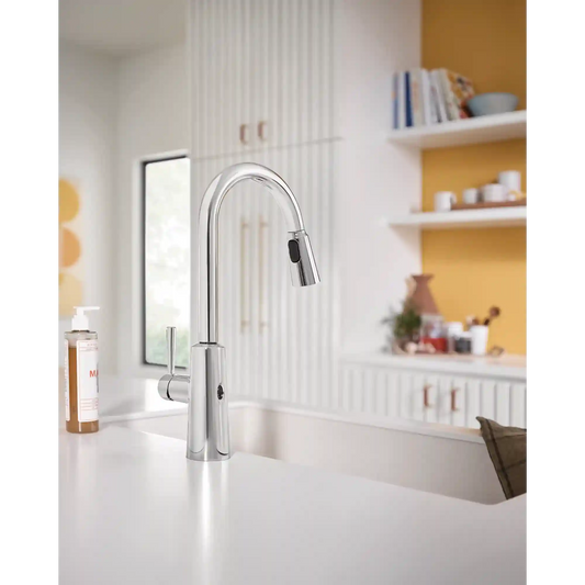 Riley MotionSense Wave One-Handle High Arc Pulldown Kitchen Faucet