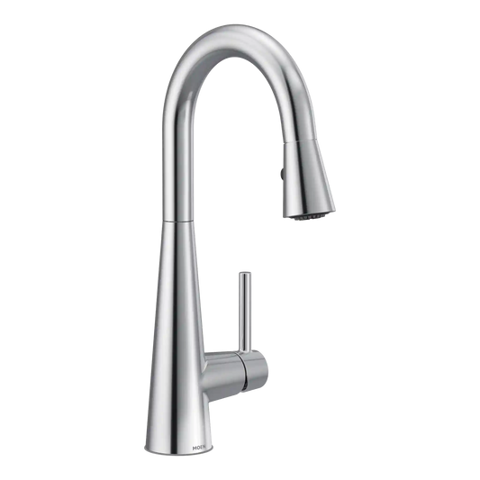 Sleek One-Handle Pulldown Bar Faucet