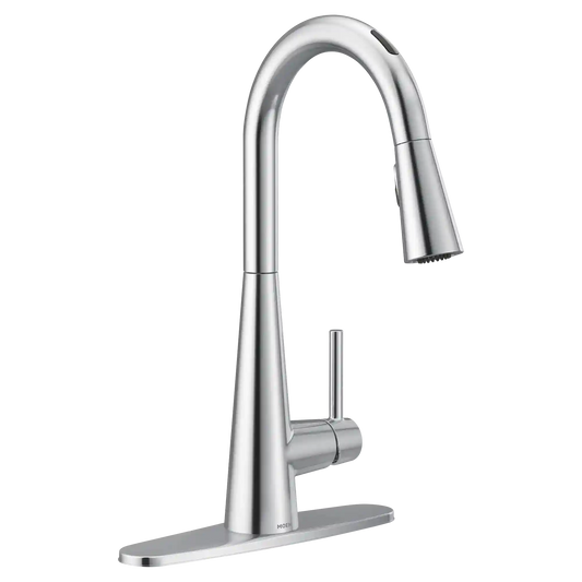 Sleek Smart Faucet Voice Control One-Handle High Arc Pulldown Kitchen Faucet