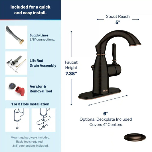 Sarona One-Handle High Arc Bathroom Faucet