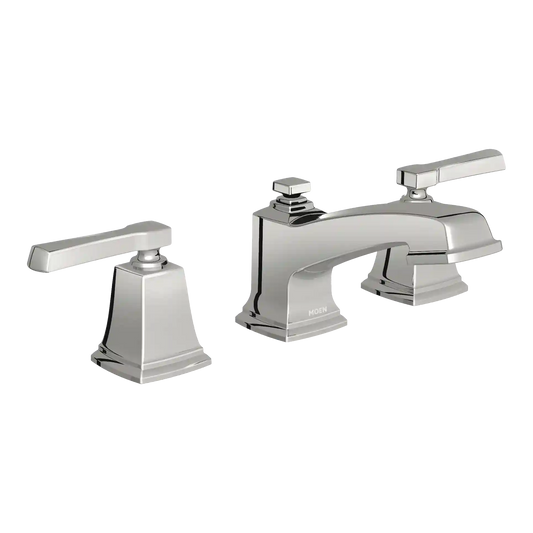 Boardwalk Two-Handle Low Arc Bathroom Faucet
