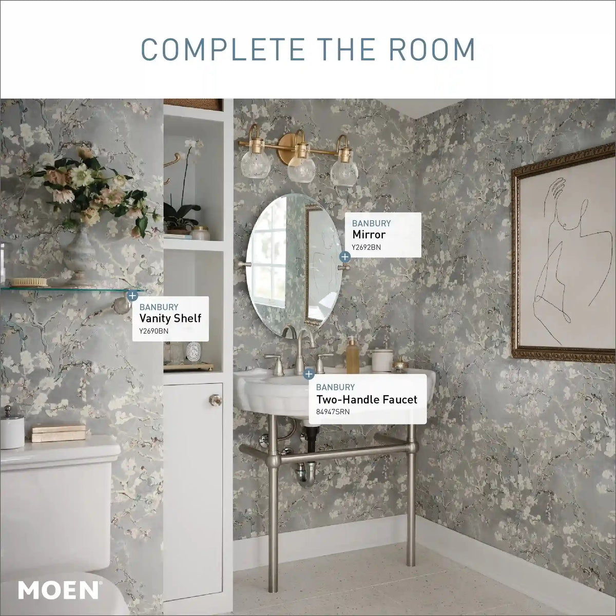 Banbury Two-Handle High Arc Bathroom Faucet