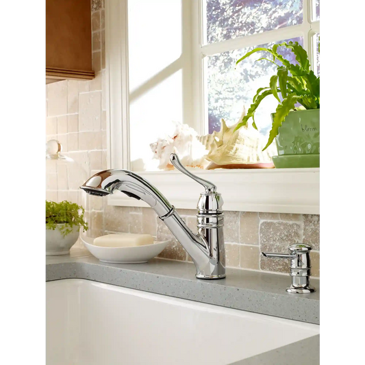 Dorsey One-Handle Low Arc Pullout Kitchen Faucet
