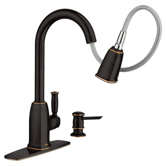 Wellsley One-Handle High Arc Pulldown Kitchen Faucet
