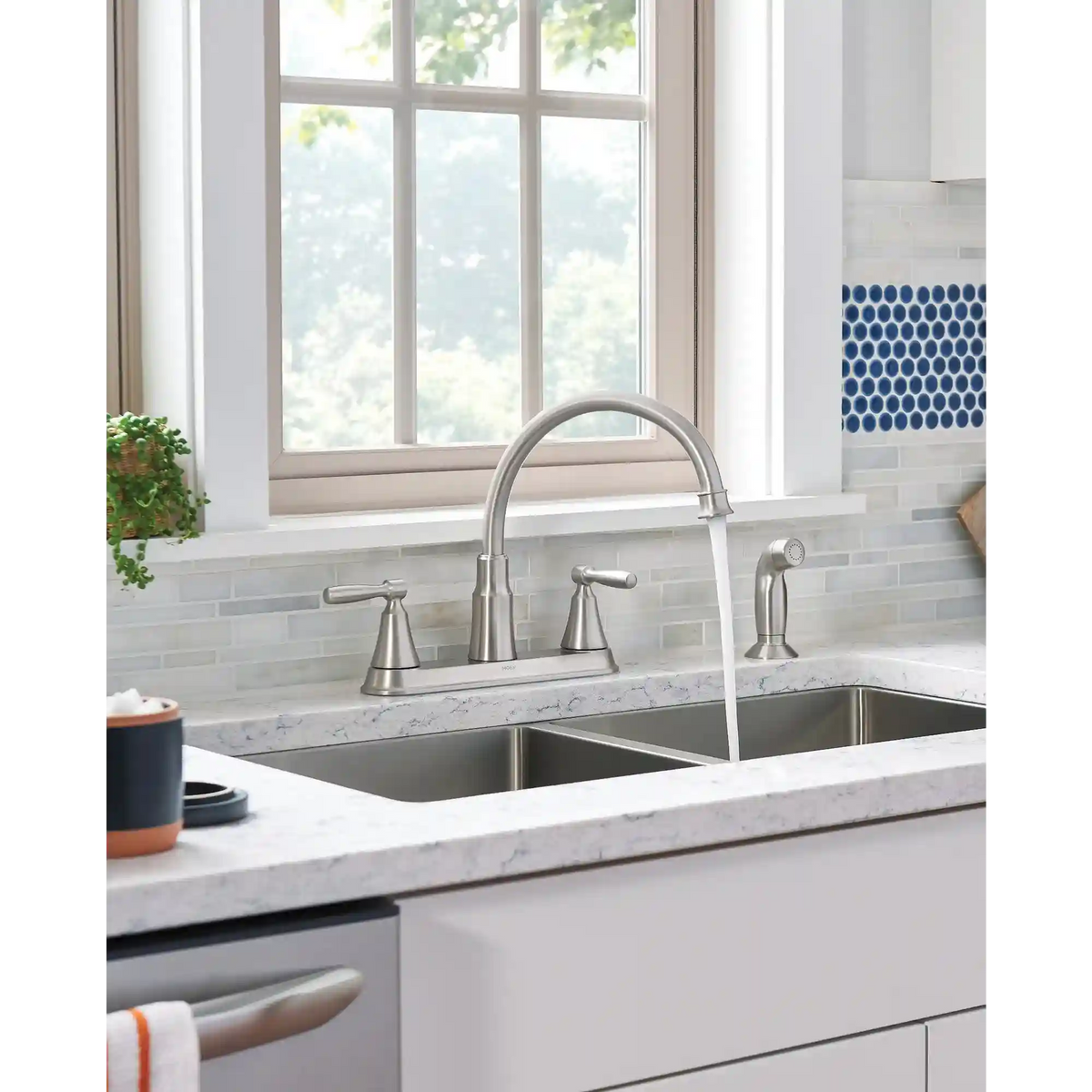 Hutchinson Two-Handle High Arc Kitchen Faucet