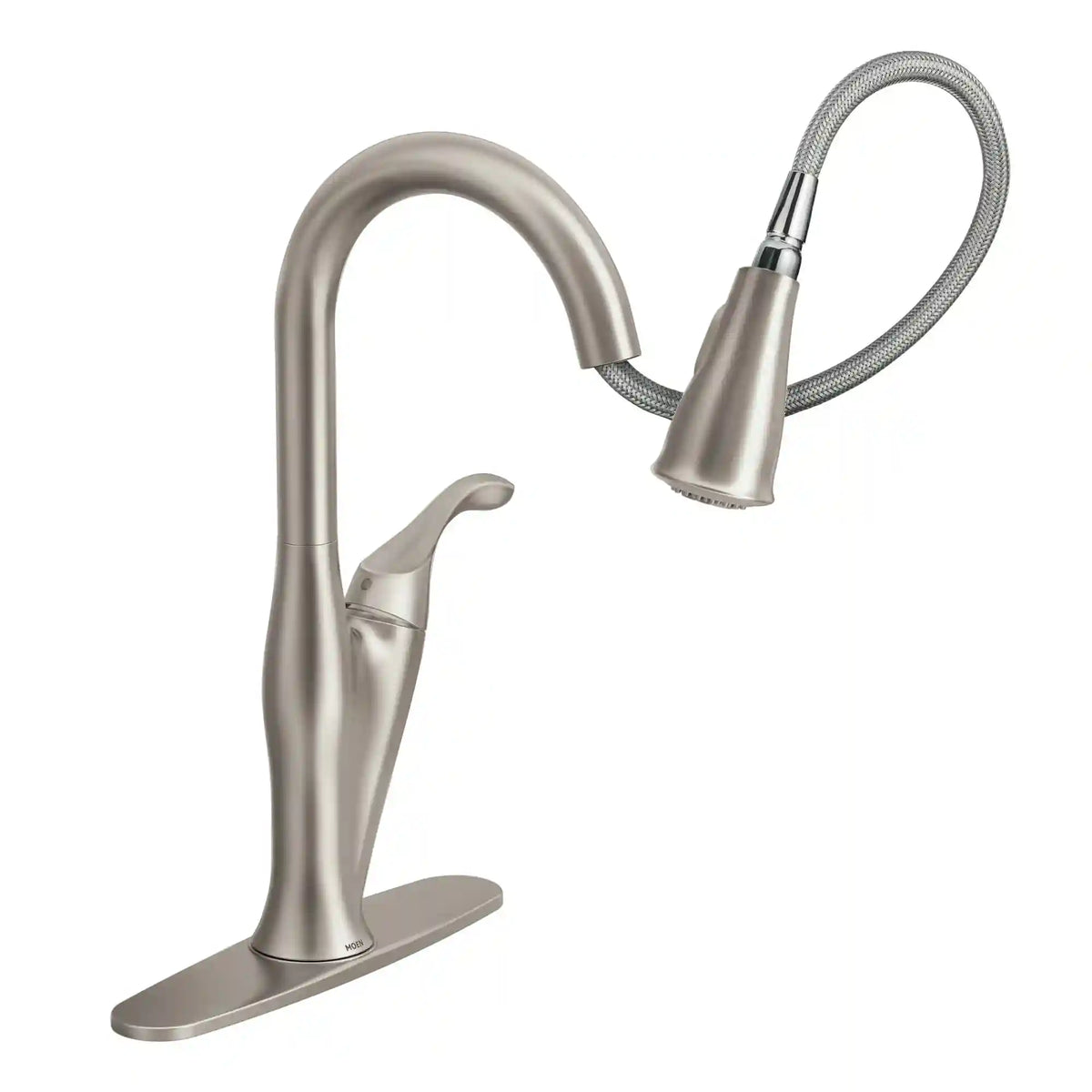 Solidad Matte black one-handle high arc pulldown kitchen faucet