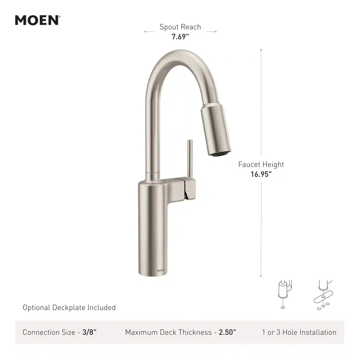 Inara One-Handle High Arc Pulldown Kitchen Faucet