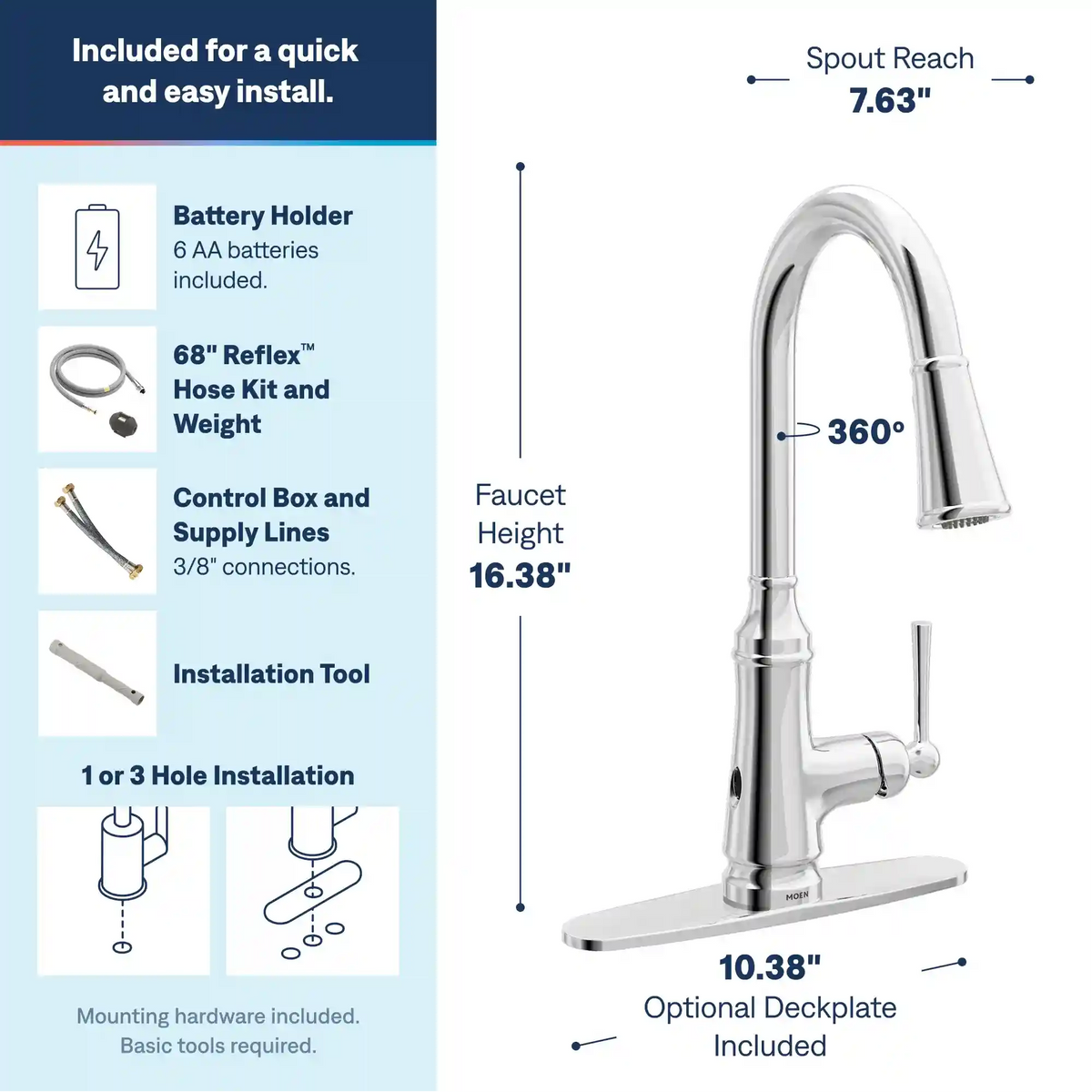 Jaslynn One-Handle High Arc Pulldown Kitchen Faucet