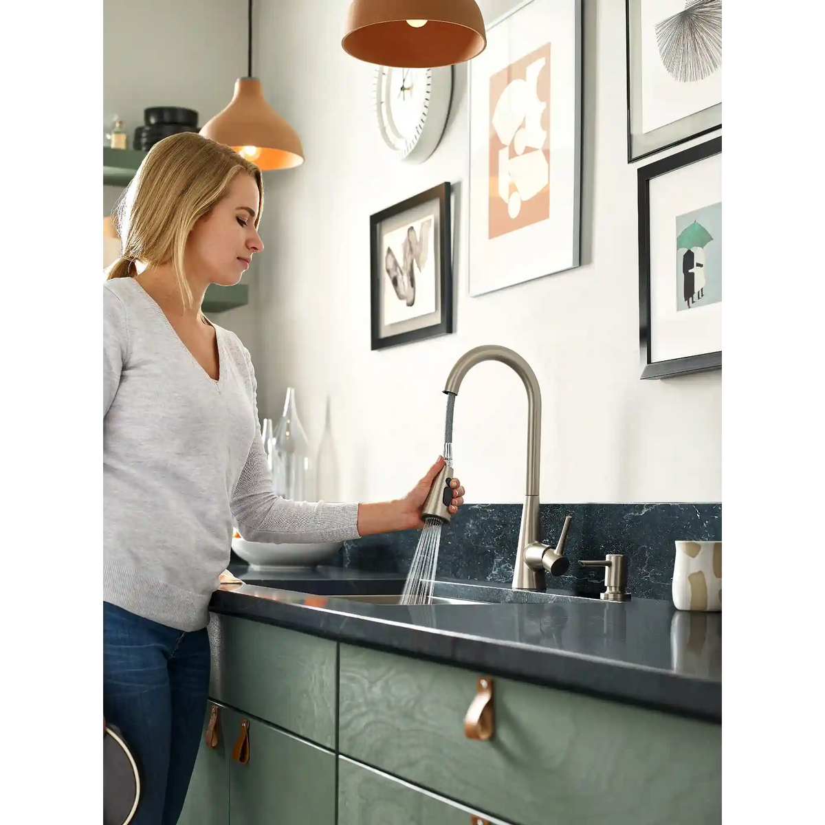 Sarai Smart Kitchen Faucet One-Handle High Arc Pulldown