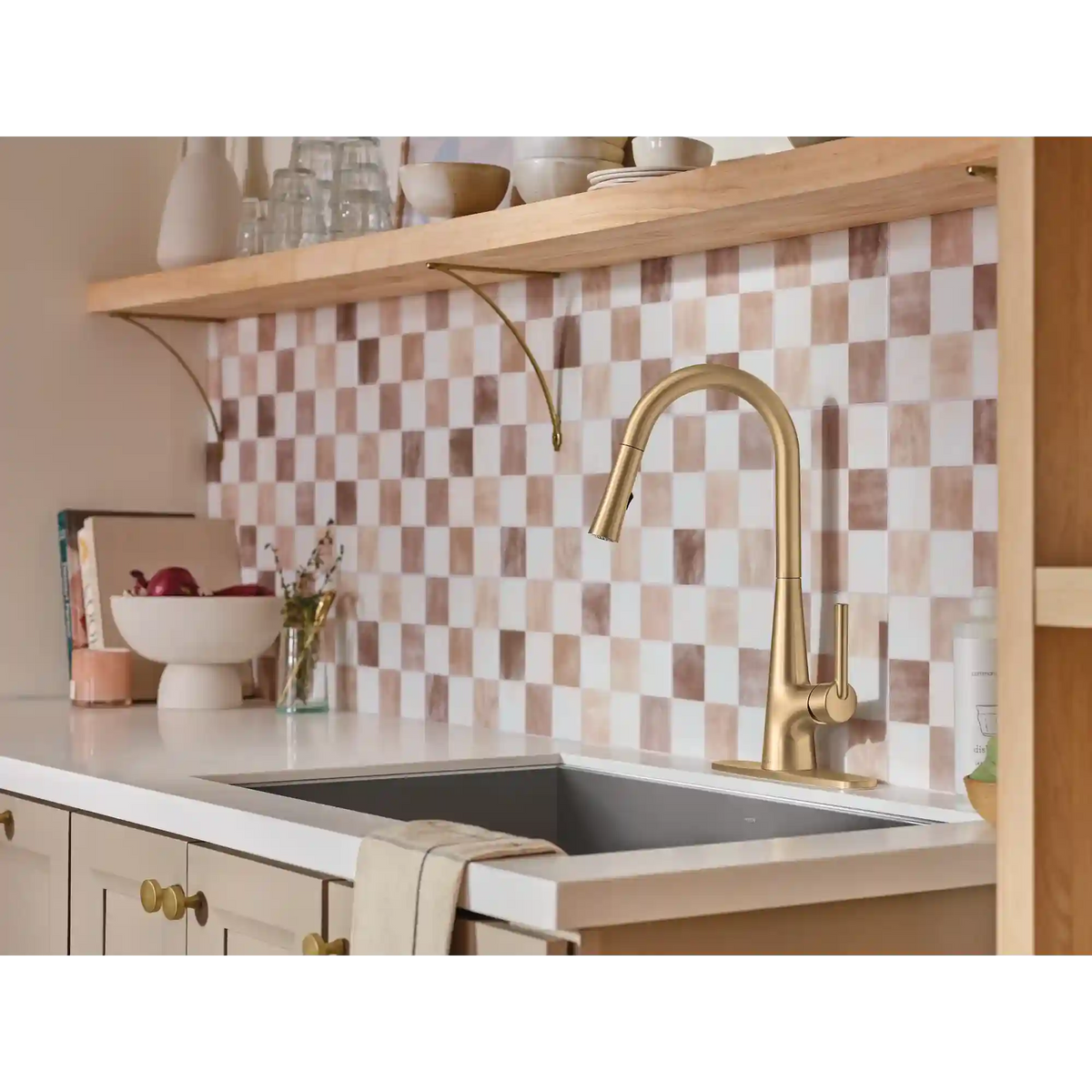 Ronan One-Handle High Arc Pulldown Kitchen Faucet with SwivelControl