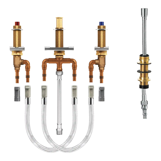 M-Pact Roman Tub with Diverter 10" - 24" Center 1/2" Cpvc Crimp Ring Pex Connection