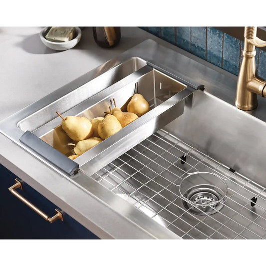 1800 Series 33"x22" Steel 18 Gauge Single Bowl Dual Mount Sink