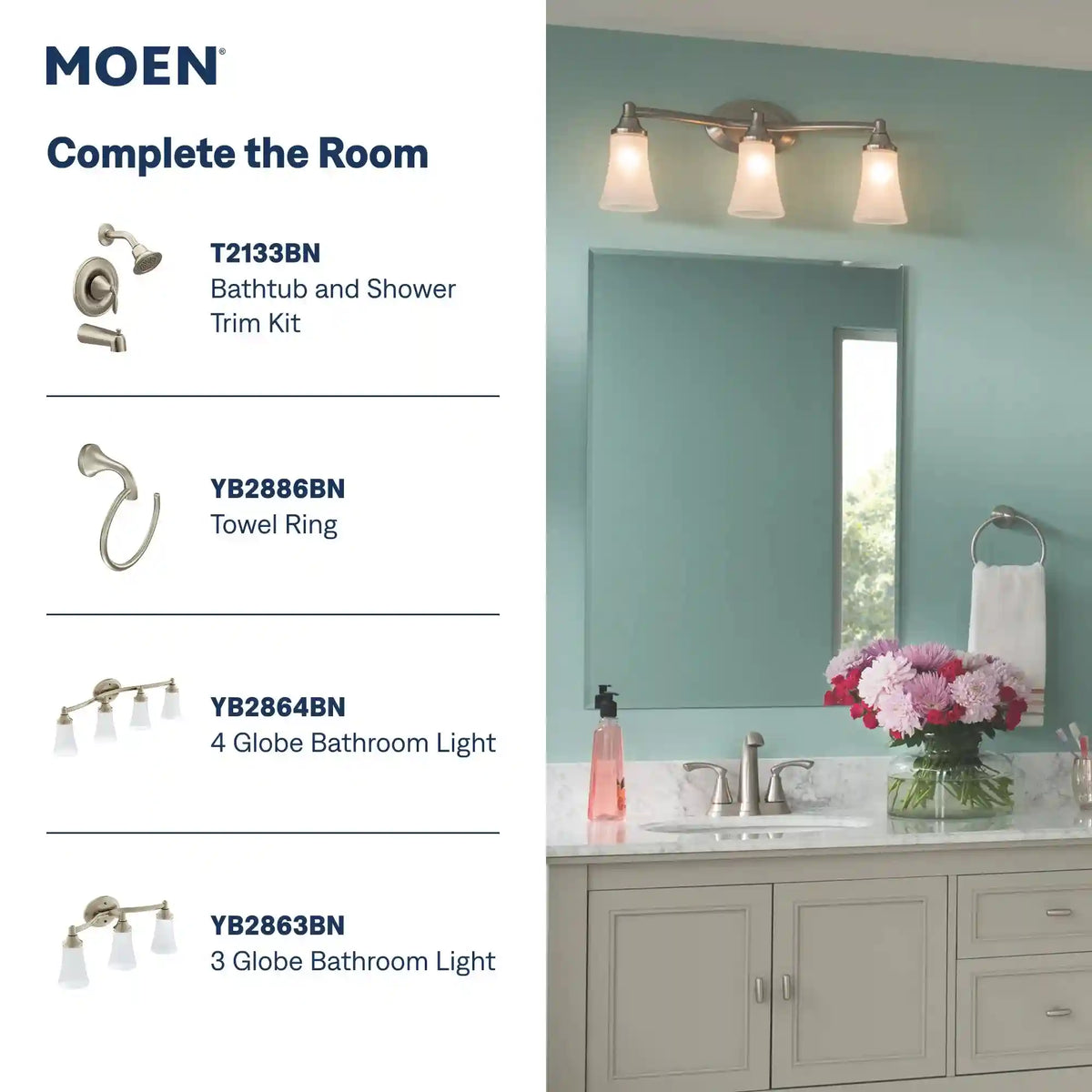 Eva Two-Handle High Arc Bathroom Faucet