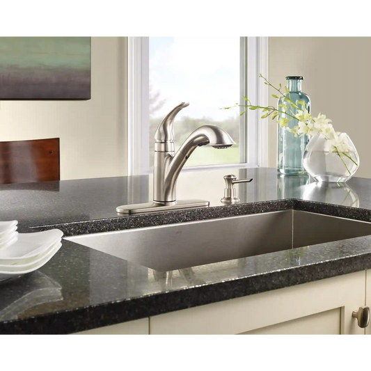 Caprillo One-Handle Low Arc Pullout Kitchen Faucet