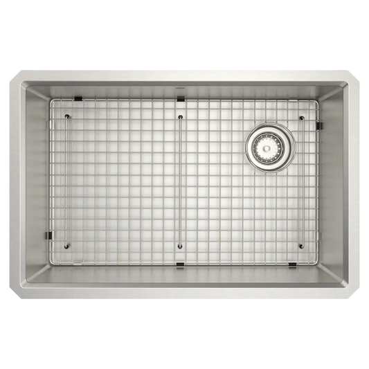 Luxe Chef™ 30” Workstation System Steel Undermount Single Bowl Sink