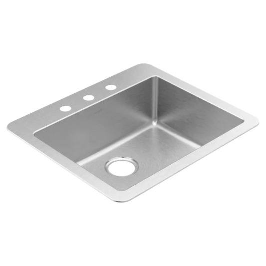 Prep 25" Steel Drop-In Single Bowl Sink