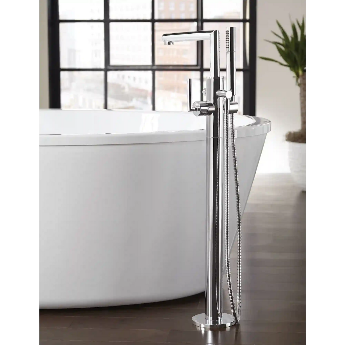 Arris One-Handle Tub Filler Including Handheld Shower