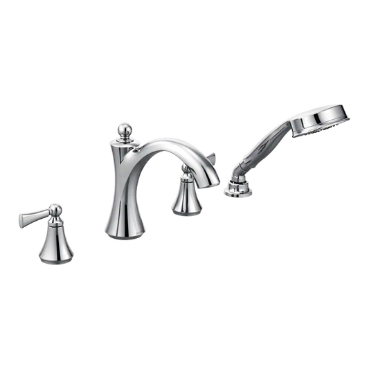Wynford Two-Handle Diverter Roman Tub Faucet Including Handheld Shower