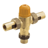 Commercial Parts and Accessories Commercial High Flow Thermostatic Mixing Valve 1/2" IPS with 3/8" Compression Adapter
