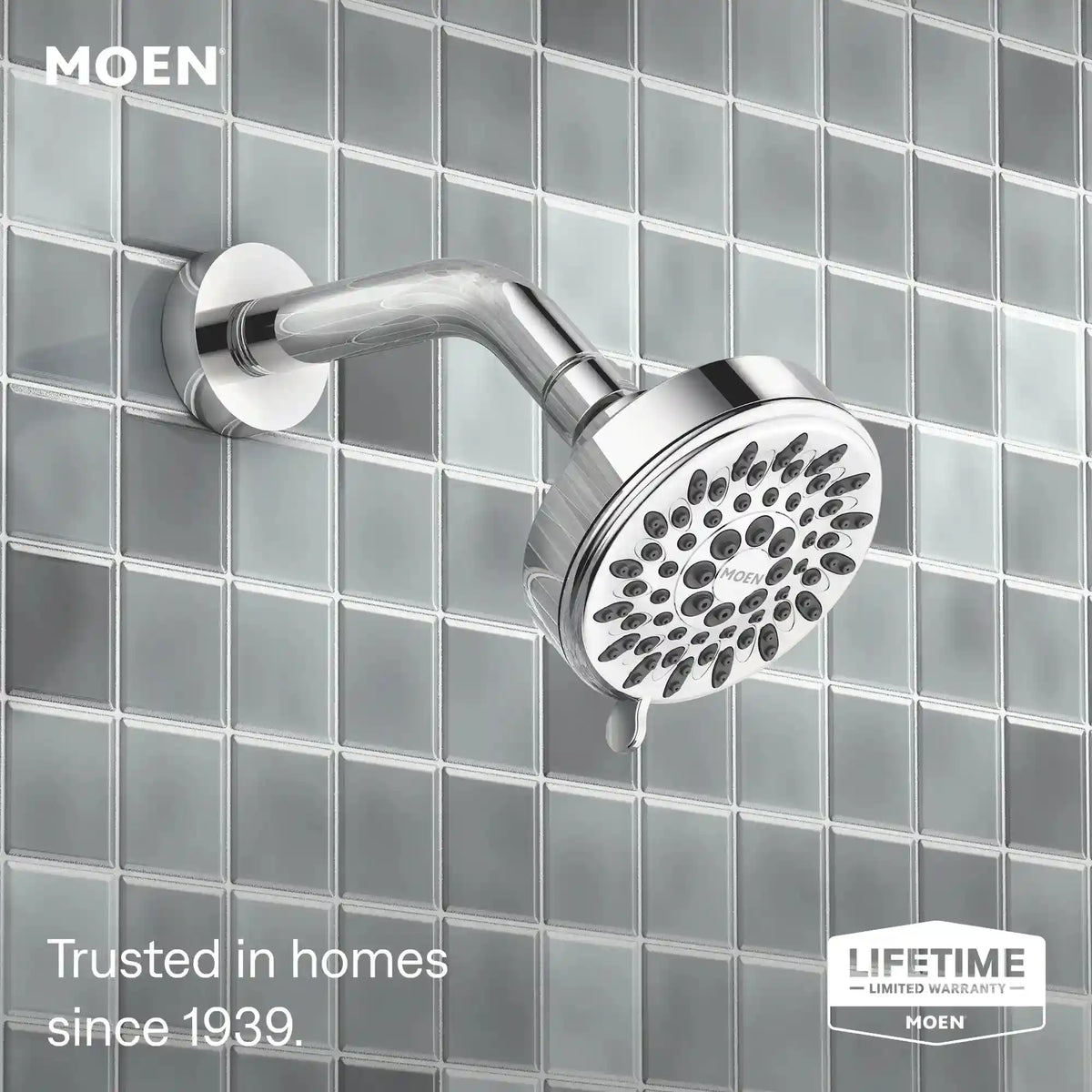 Ignite Five-Function 3 3/4" Diameter Spray Head Wallmount