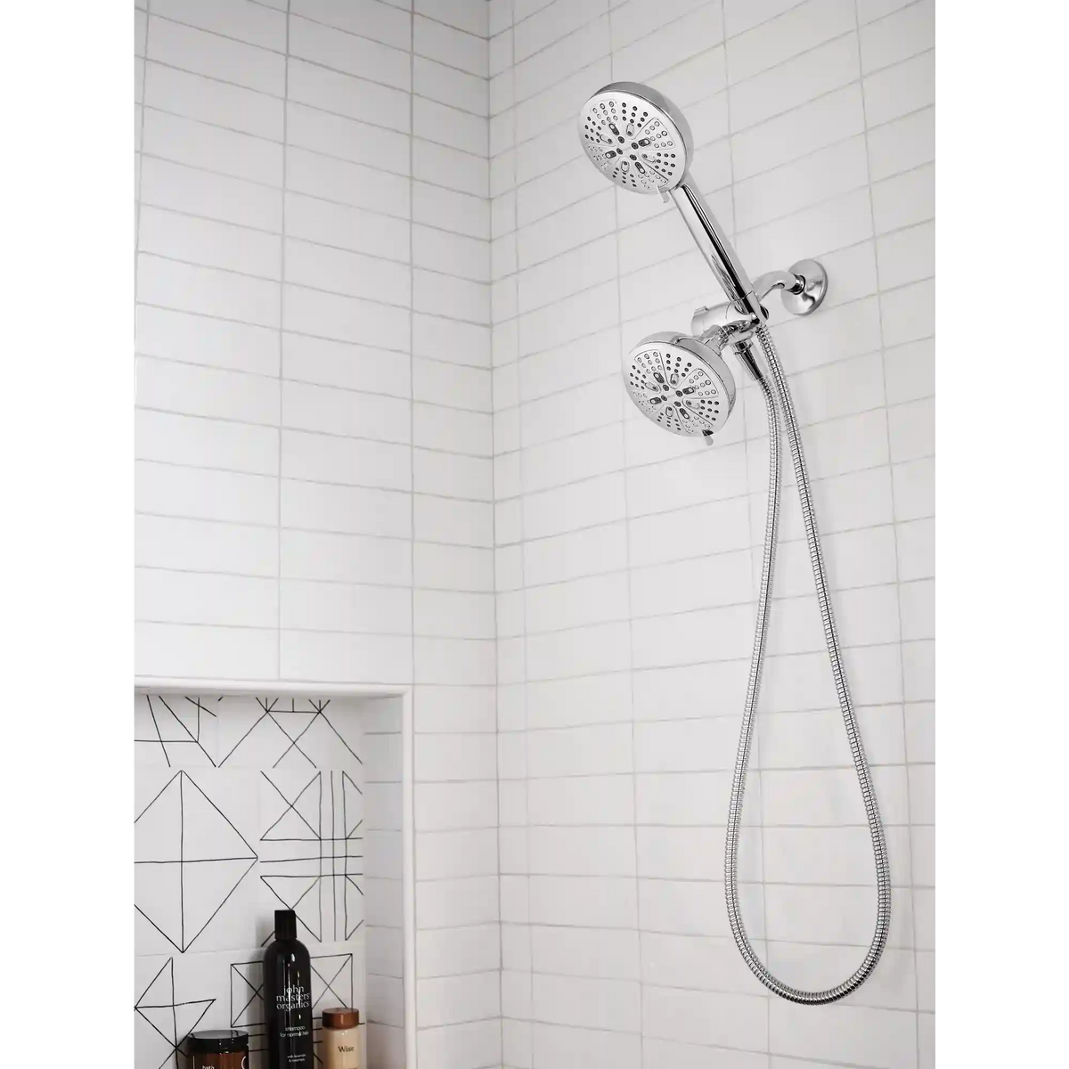 Hydro Energetix Eight-Function 4.75" Diameter Spray Head Standard with Handshower