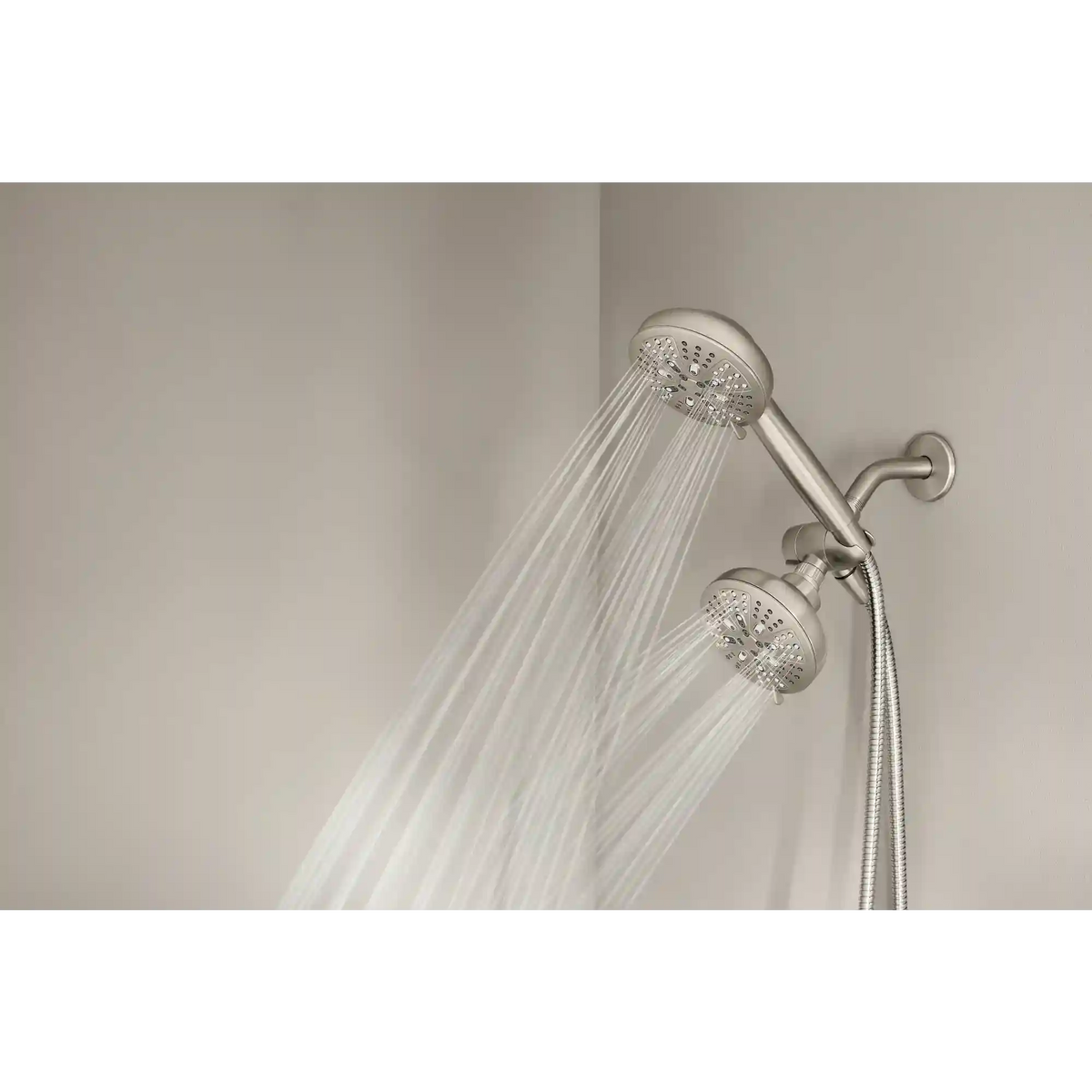 Hydro Energetix Eight-Function 4.75" Diameter Spray Head Standard with Handshower