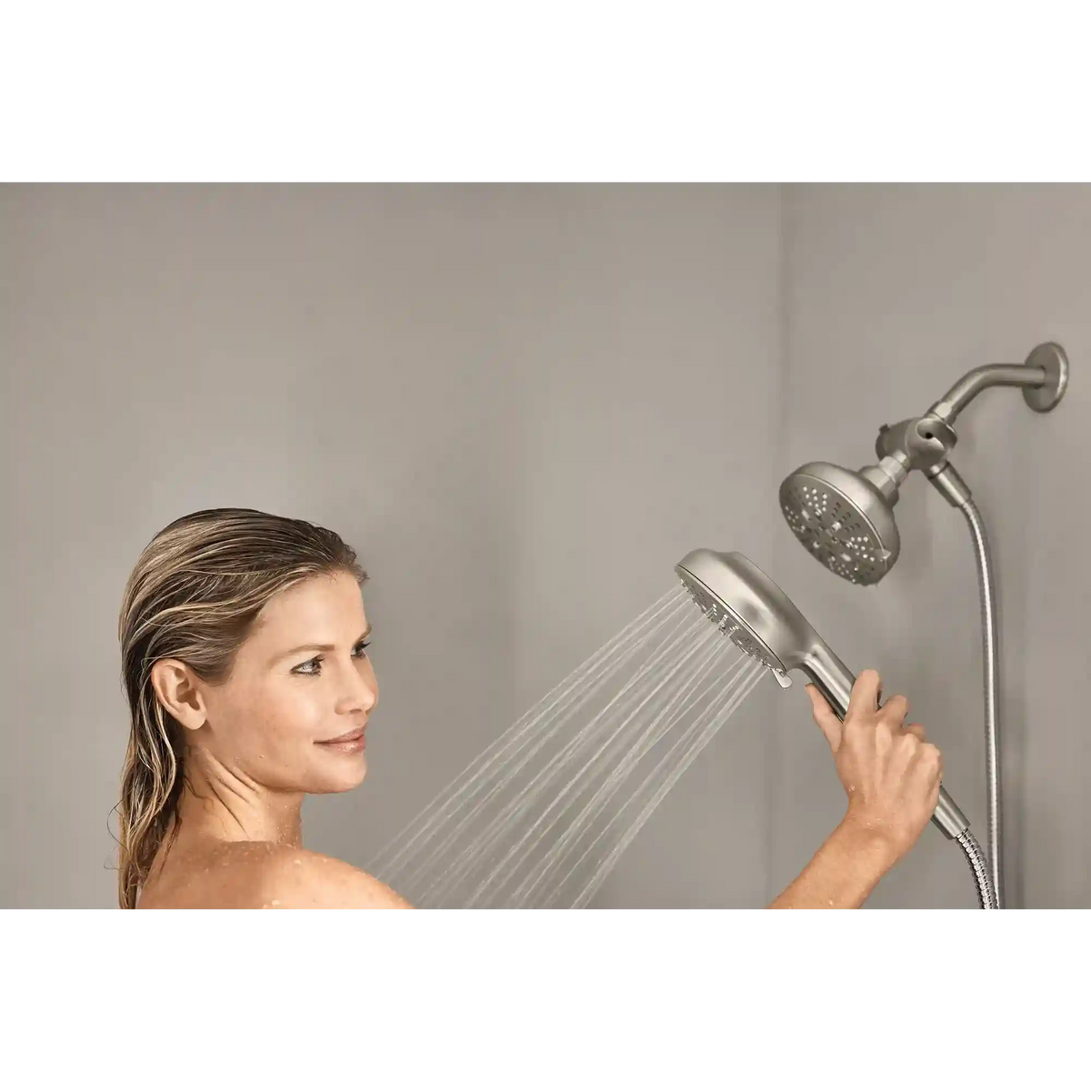 Hydro Energetix Eight-Function 4.75" Diameter Spray Head Standard with Handshower