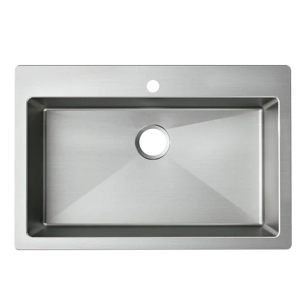 Kenadi 33"x22" Steel 18 Gauge Single Bowl Dual Mount Sink