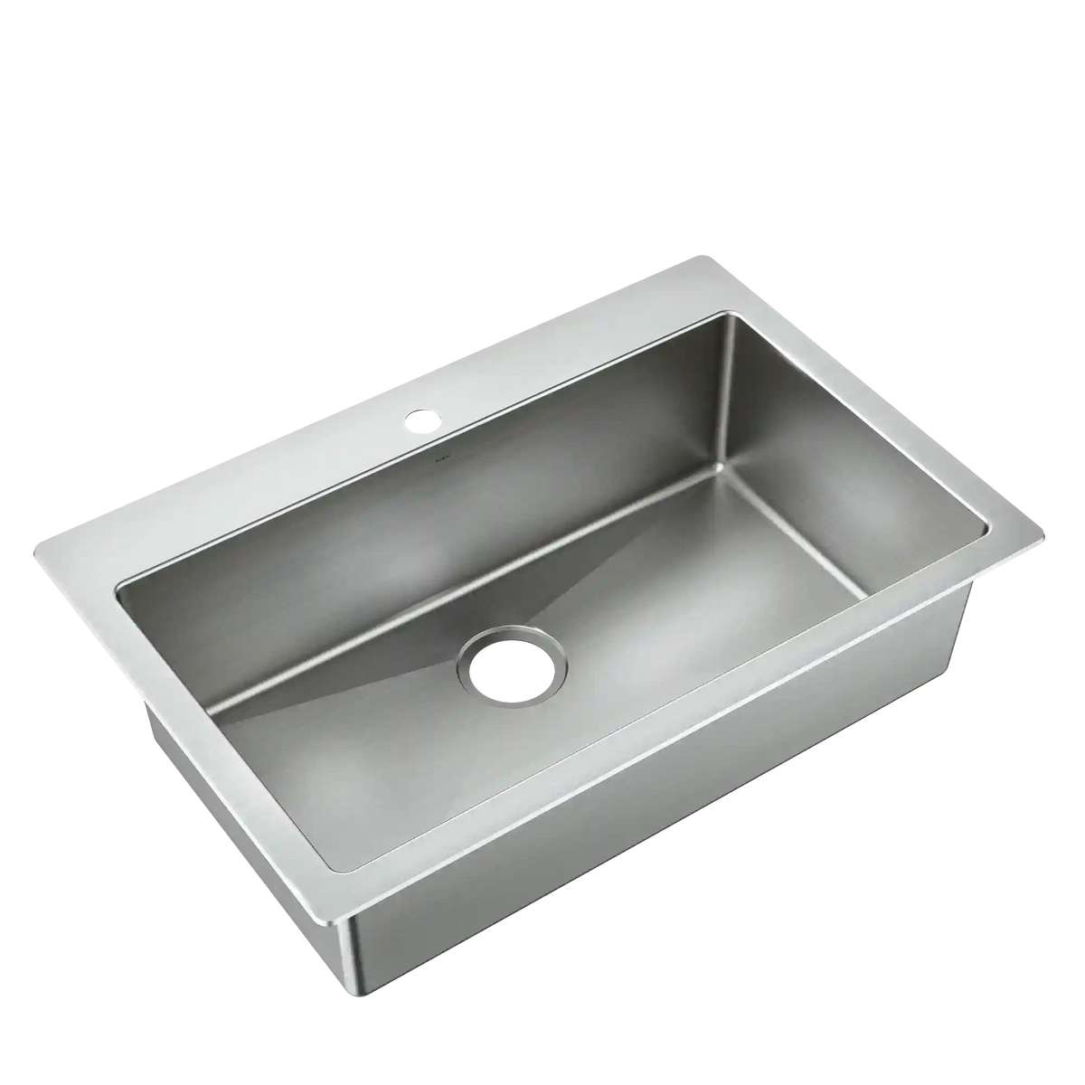 Kenadi 33"x22" Steel 18 Gauge Single Bowl Dual Mount Sink
