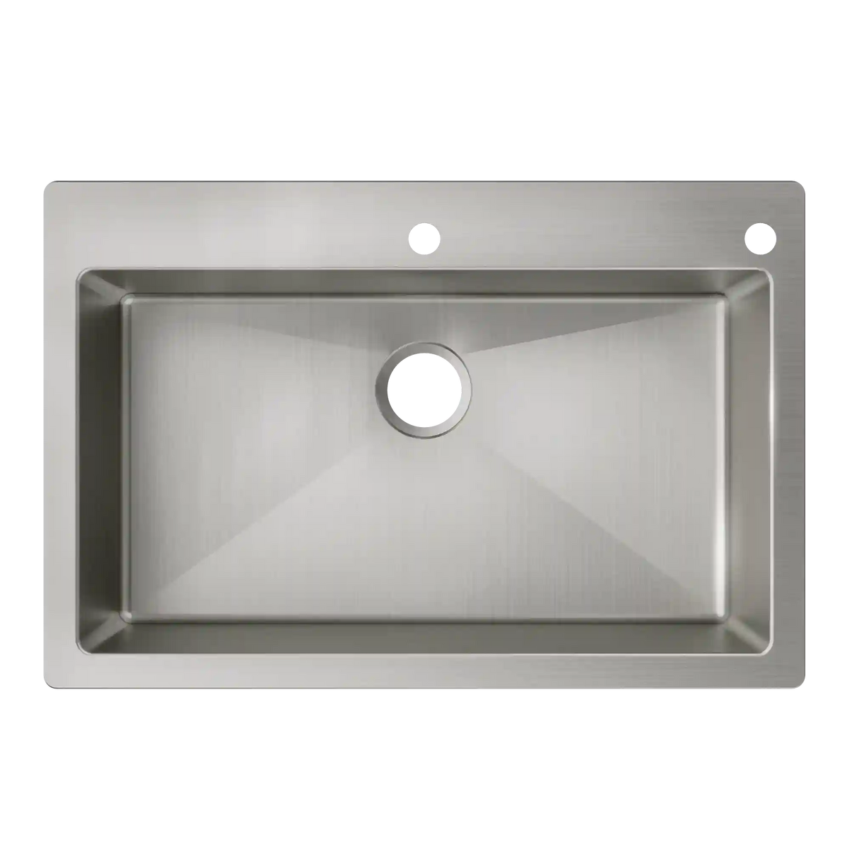 33" X 22" Stainless Steel 18 Gauge Single Bowl Dualmount Sink and Faucet Combination
