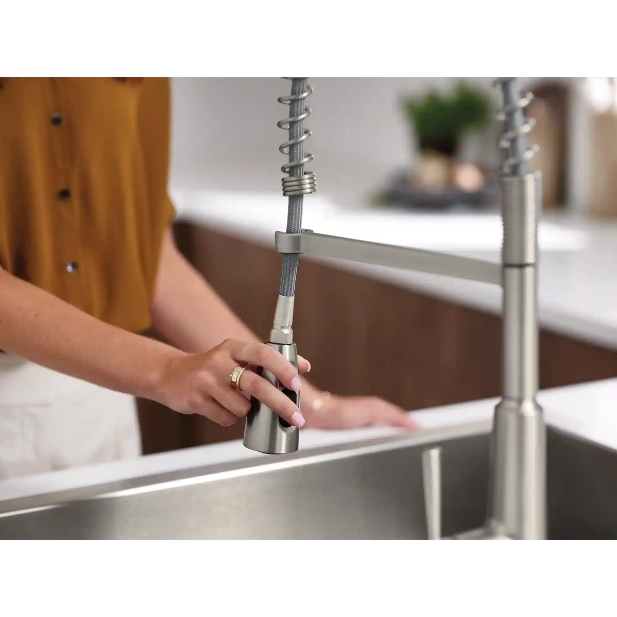 33" X 22" Stainless Steel 18 Gauge Single Bowl Dualmount Sink and Faucet Combination