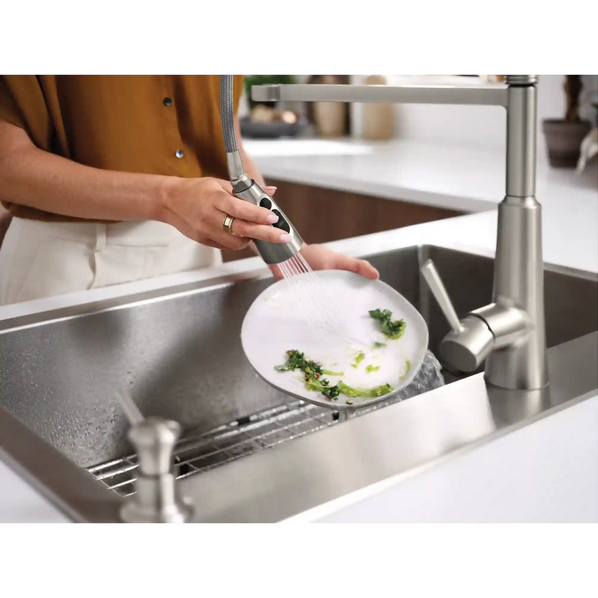 33" X 22" Stainless Steel 18 Gauge Single Bowl Dualmount Sink and Faucet Combination