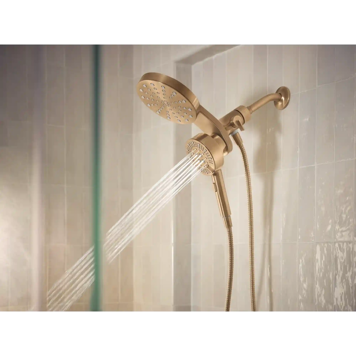 Magnetix Six-Function 6.7" Diameter Spray Head Standard with Handshower