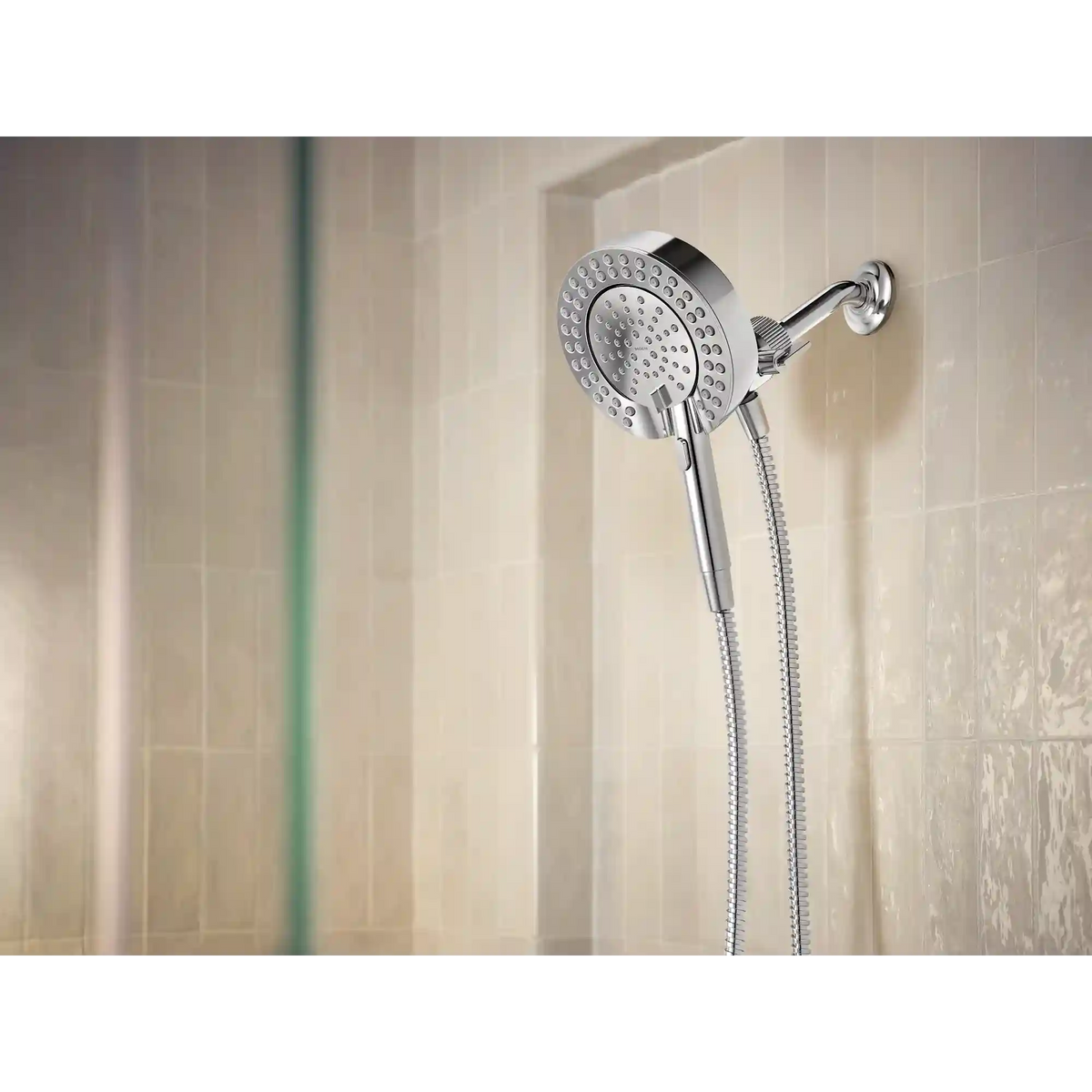 Magnetix Six-Function 6-1/2" Diameter Spray Head Standard with Handshower