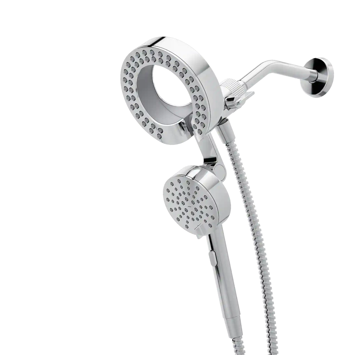 Magnetix Six-Function 6-1/2" Diameter Spray Head Standard with Handshower