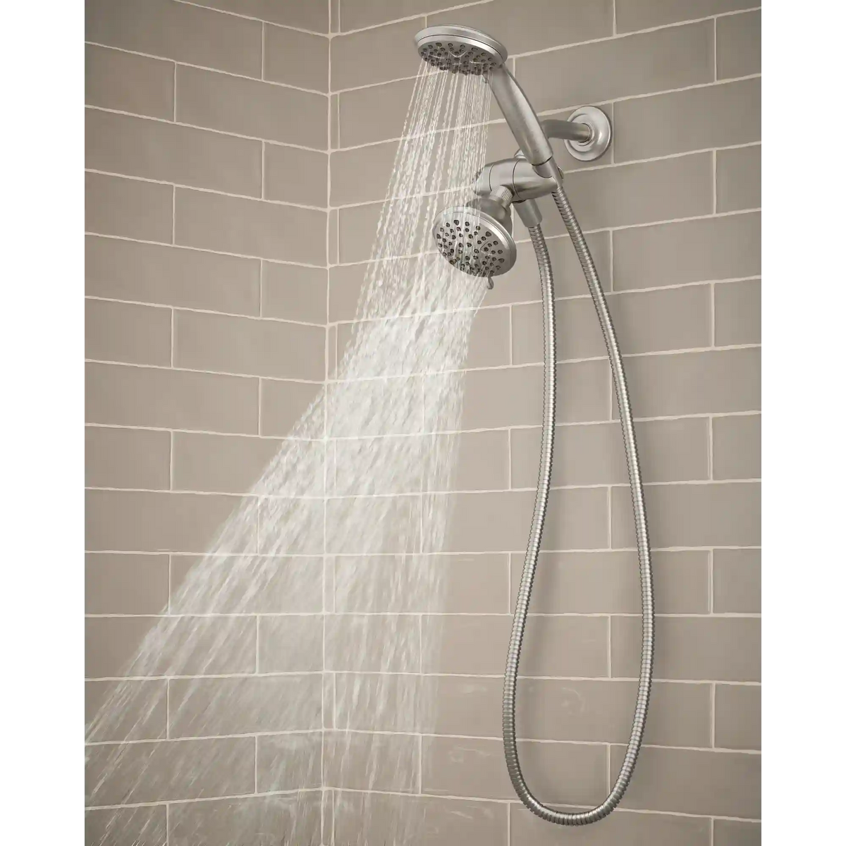 Attune Eight-Function 4.75" Diameter Spray Head Standard with Handshower