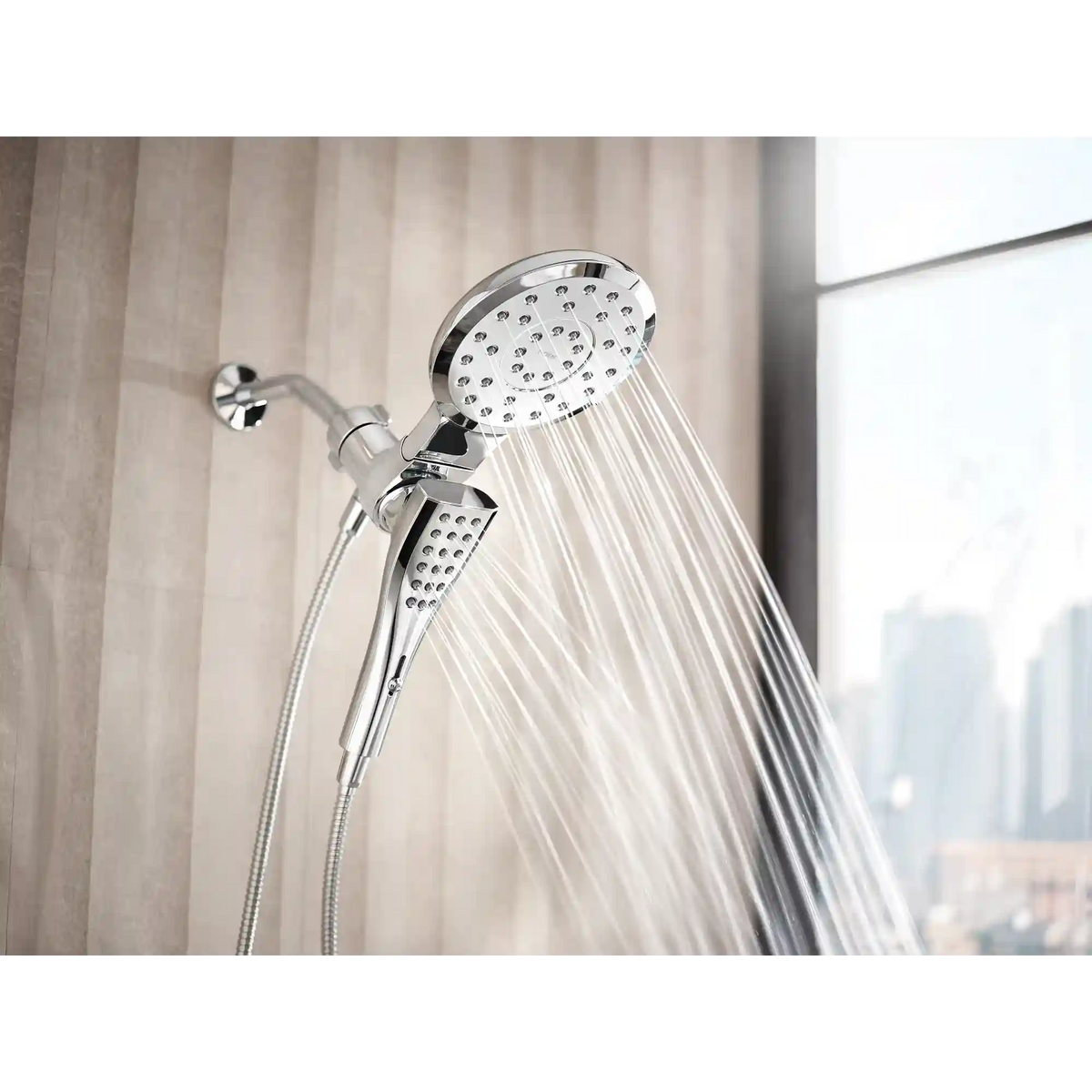 Verso 7" Round Dual Head Combination Shower with Infiniti Dial In
