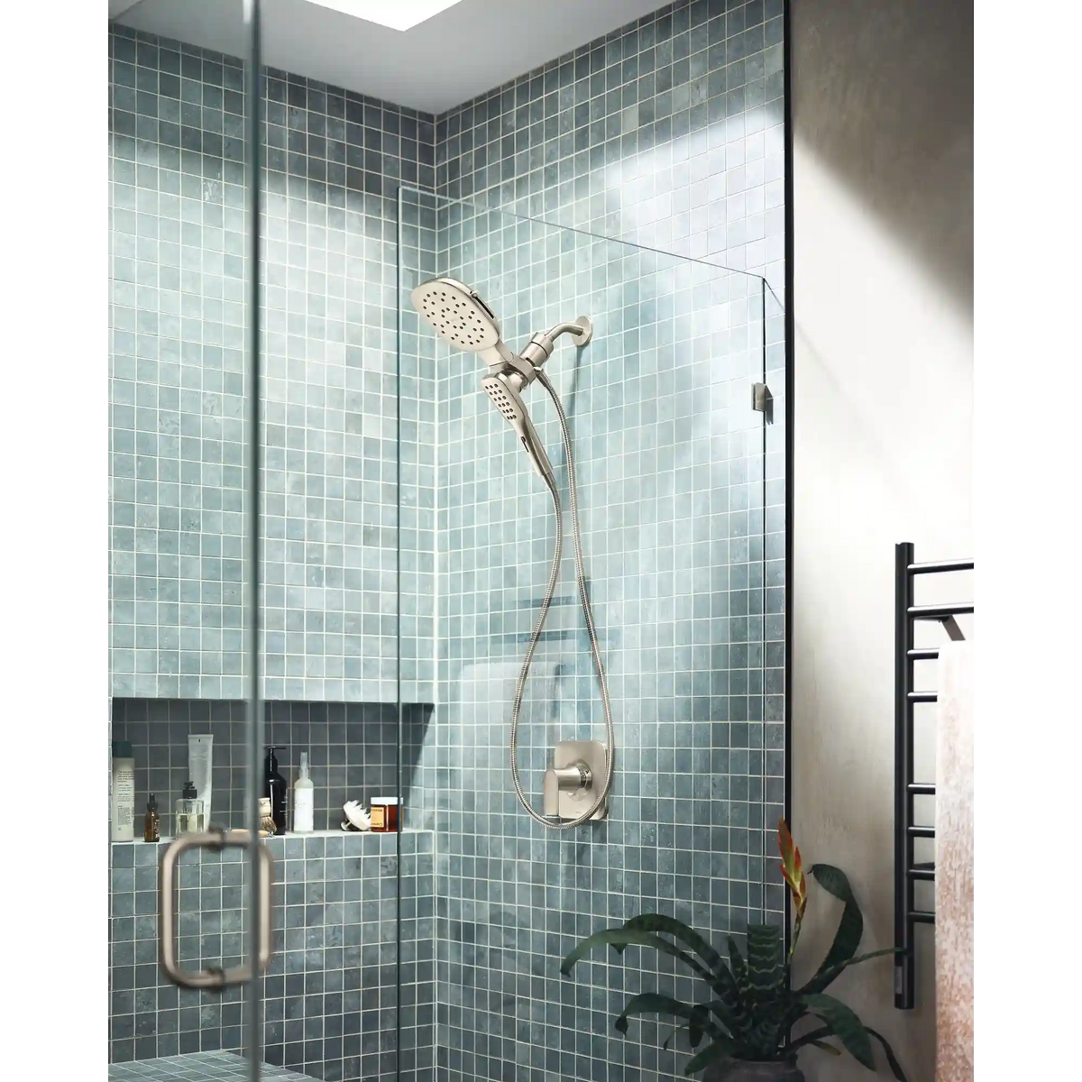 Verso 7" Square Dual Head Combination Shower with Infiniti Dial In