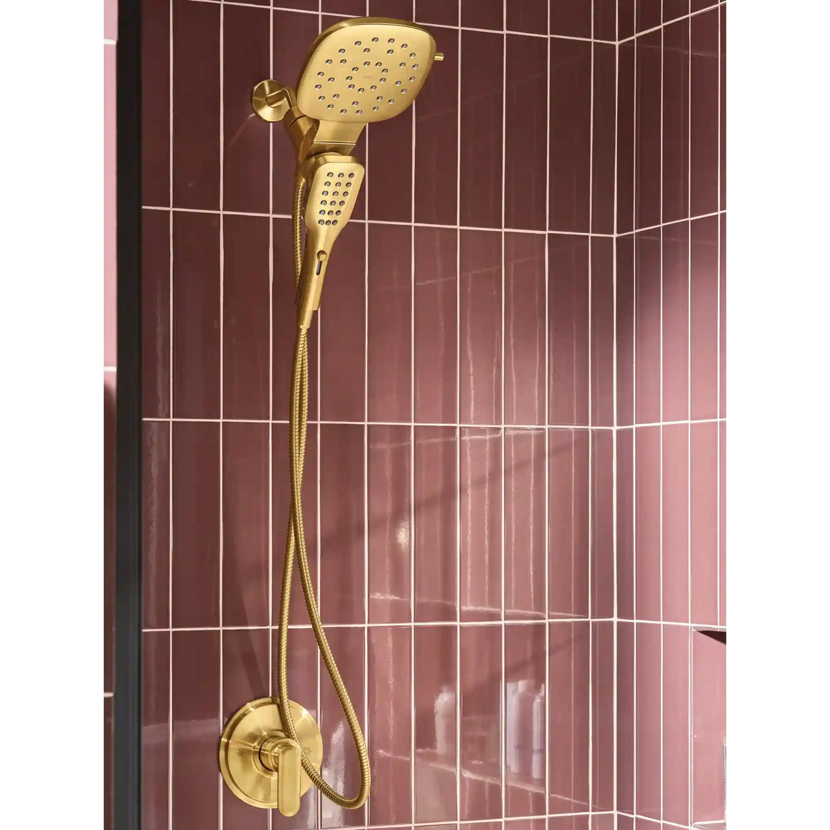 Verso 7" Square Dual Head Combination Shower with Infiniti Dial In