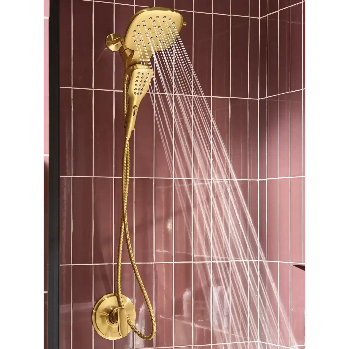 Verso 7" Square Dual Head Combination Shower with Infiniti Dial In